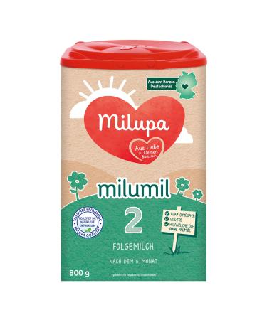 Milupa Milumil 2-follow-up milk-baby milk powder-after the 6th month-matching companion for complementary food with important nutrients-without palm oil-1 x 800 g