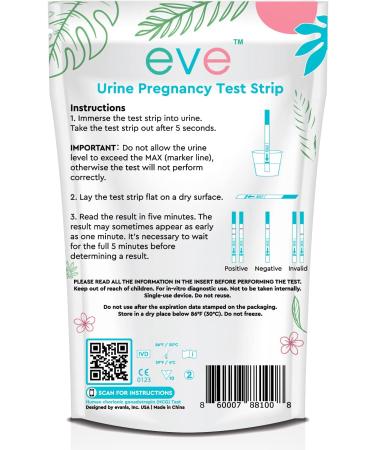 eve Pregnancy Test Strips - Fast & 99%+ Accuracy - 10 Count (Pack of 1) - Buy Online on GoSupps.com
