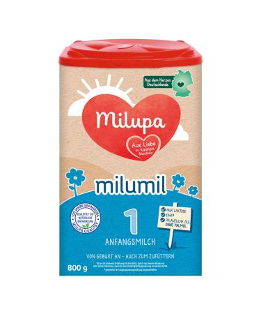 Milupa Milumil 1-initial milk-baby milk powder-from birth-also for feeding-with important nutrients and without palm oil-1 x 800 g