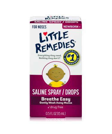 Little Remedies Saline Spray and Drops, Safe for Newborns, 0.5 fl oz 0.5 Fl Oz (Pack of 1) - Buy Online on GoSupps.com