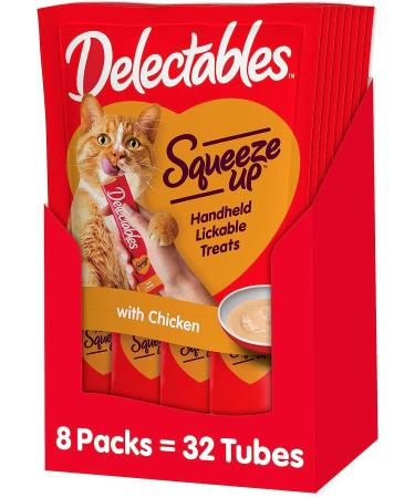 Hartz Delectables Squeeze Up Interactive Lickable Wet Cat Treats for Adult & Senior Cats Multiple Flavors