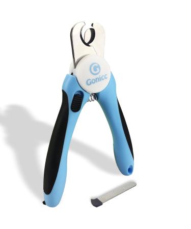 gonicc Cat Nail Clippers Sharp Stainless Steel Professional Pet Nail Trimmers for Cat(With Free Nail File in Handle) Small Breed Dog Rabbit and Small Animal with Safety Guard to Avoid Overcutting For Small Dogs and Cats