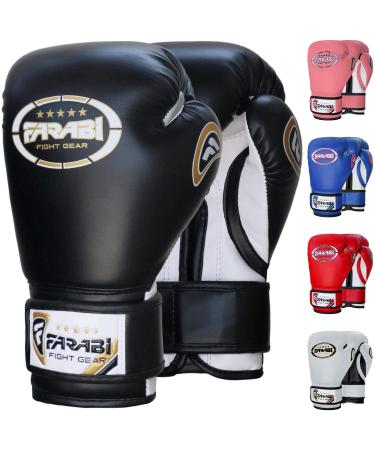 Farabi Sports 4 oz 6 oz 8 oz boxing gloves children box gloves mma muay thai kickboxing sparring box bag training children boxing gloves 6-oz black