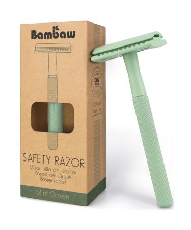 Metal Safety Razor | Mint Green | Plastic Free Safety Razor | Bambaw