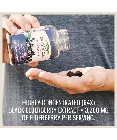 Nature's Way Elderberry Gummies with Vitamin C & Zinc - 60 Count - Buy Online on GoSupps.com