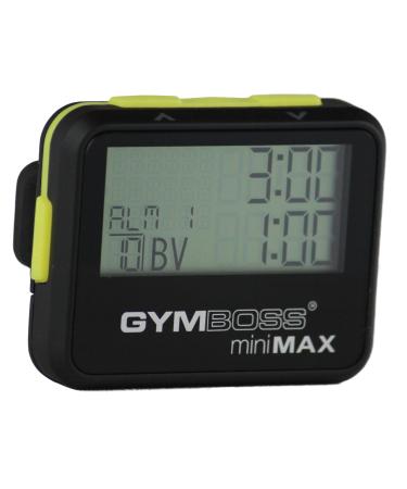 Gymboss Minimax Interval Timer And Stopwatch Black-Yellow Soft Coating