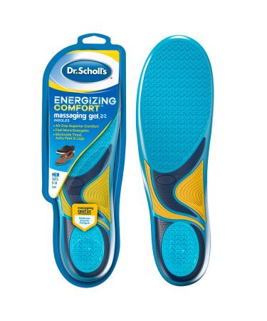 Dr. Scholls Comfort and Energy Massaging Gel Insoles, Mens Size 8-14, 1 Pair 1 pair, Men's 8-14
