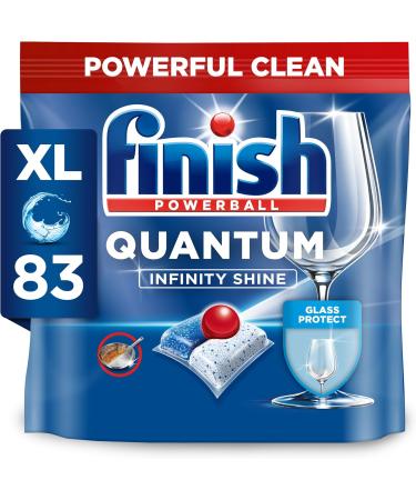 Finish Quantum Infinity Shine dishwasher tablets |Variant: Regular |Size: a total of 83 dishwasher tabs |For sparkling cleaning the first time 83 pieces (1 Pack)