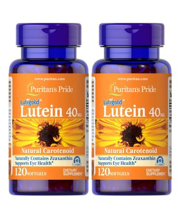 Puritan's Pride Lutein 40mg With Zeaxanthin Supports Eye Health 120 Count (Pack of 2) 120.0 Servings (Pack of 2)
