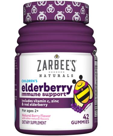 Zarbee's Naturals Children's Elderberry Immune Support Natural Berry Flavor 42 Gummies - Buy Online on GoSupps.com