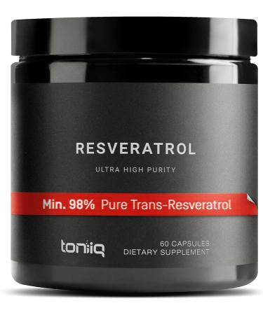 Toniiq Ultra High Purity Resveratrol Capsules Support for Anti Aging - 60 Capsules - Buy Online on GoSupps.com