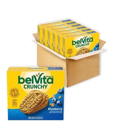Belvita Blueberry Breakfast Biscuits 6 Boxes of 5 Packs (4 Biscuits Per Pack)
