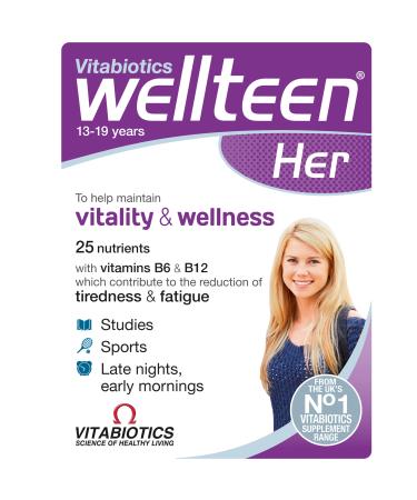 Vitabiotics Wellteen Her Original - 30 Tablets (Packaging May Vary) 30 count (Pack of 1) For Teenage Girls