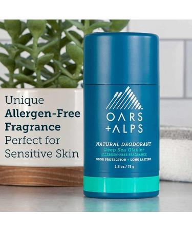 Oars + Alps Aluminum-Free Deodorant for Men and Women - Dermatologist Tested, Sensitive Skin Formula - Travel Size Deep Sea Glacier 2.6 Oz - 1 Pack - Buy Online on GoSupps.com