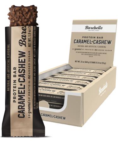 Barebells - High Protein and Low Carb Bar 12 x 55g (194 oz) Low Sugar Snack Protein Bar with 20g protein (Caramel Cashew)