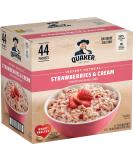 Quaker Instant Oatmeal Strawberries & Cream 44-Pack - 1.05oz Packets - Buy Online on GoSupps.com