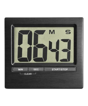 TFA Dostmann Electronic timer and stopwatch 38.2013.01 plastic aluminum black L 84 x W 16 (40) x H 77 mm